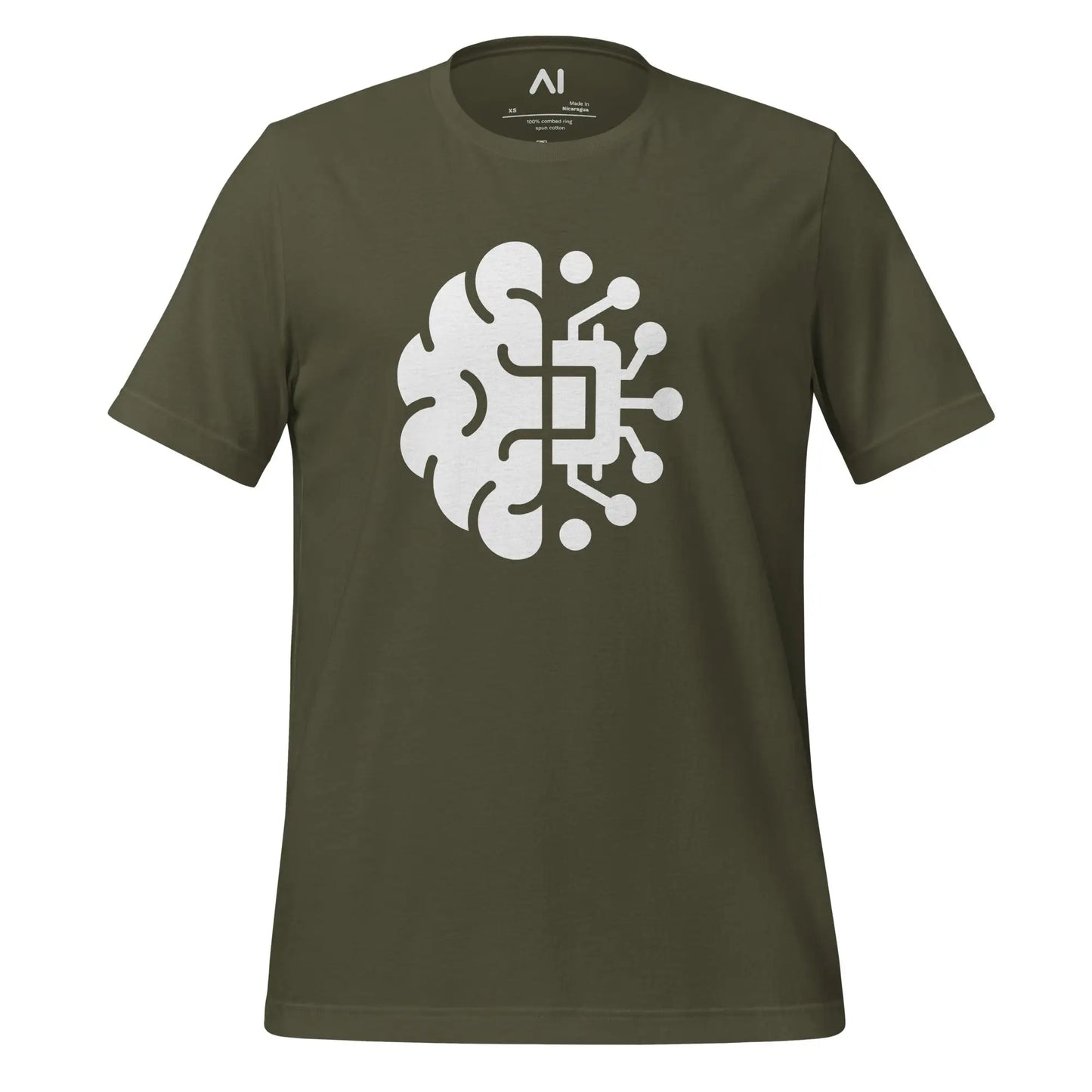 Brain Chip T-Shirt (unisex) - Military Green / M