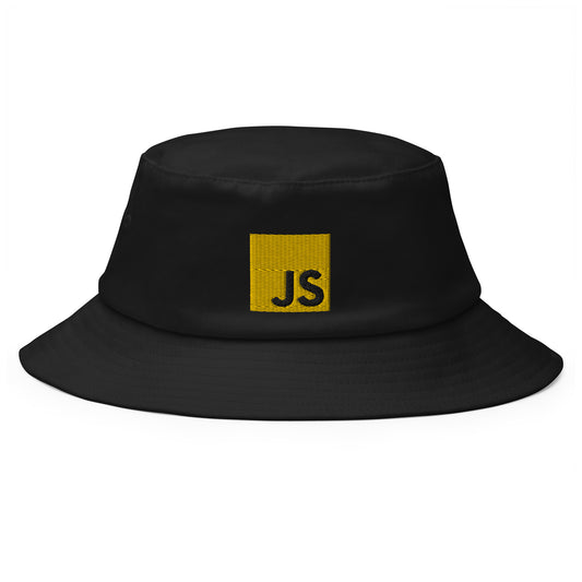JavaScript Embroidered Bucket Hat - Black - AI Store