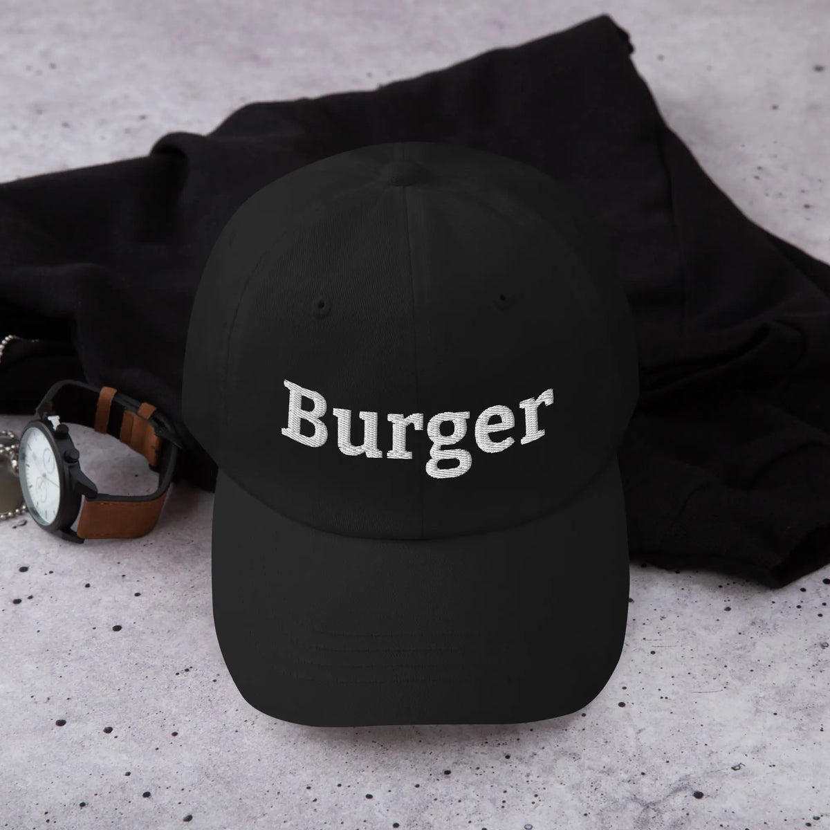 Burger Embroidered Cap