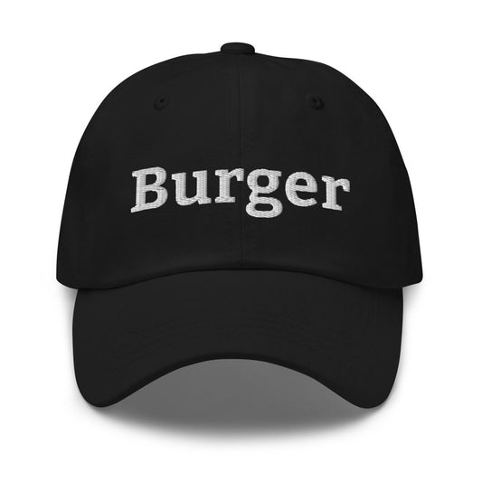 Burger Embroidered Cap - Black - AI Store