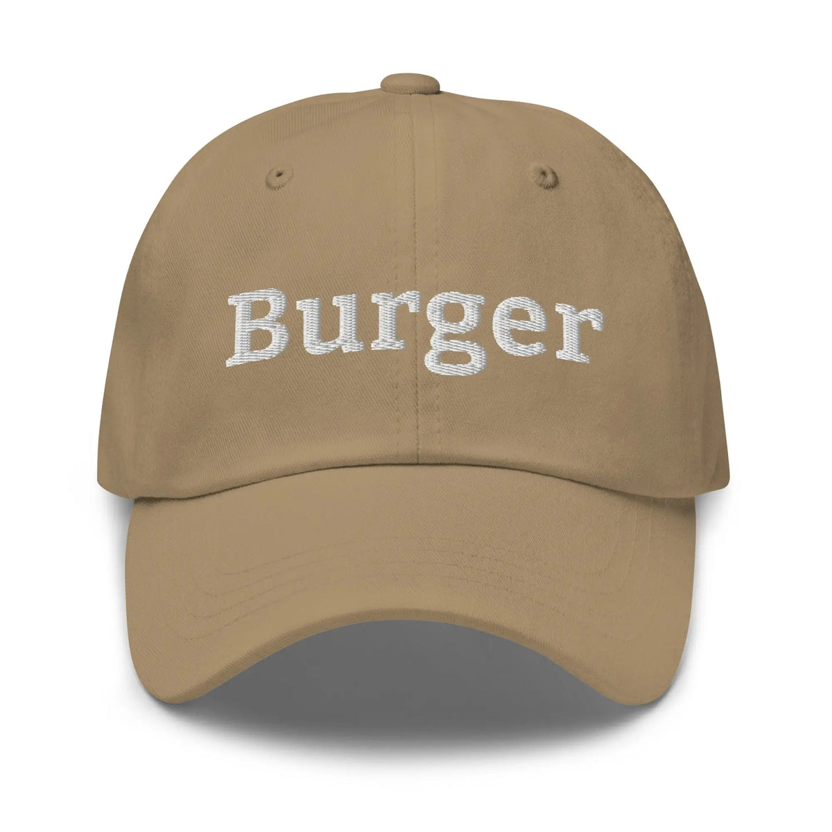 Burger Embroidered Cap - Khaki