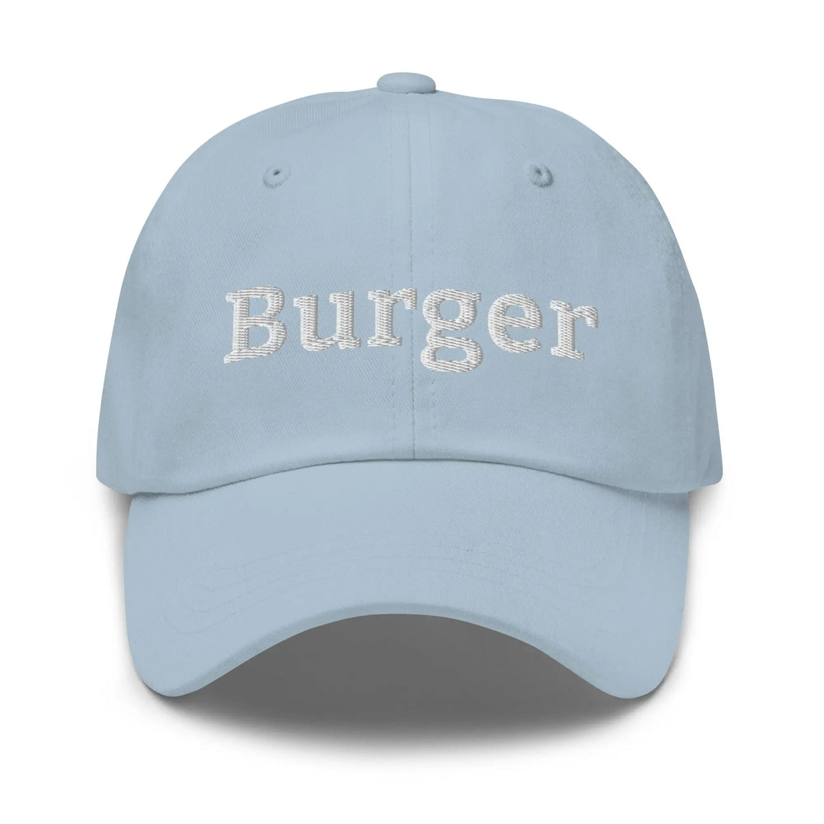 Burger Embroidered Cap - Light Blue