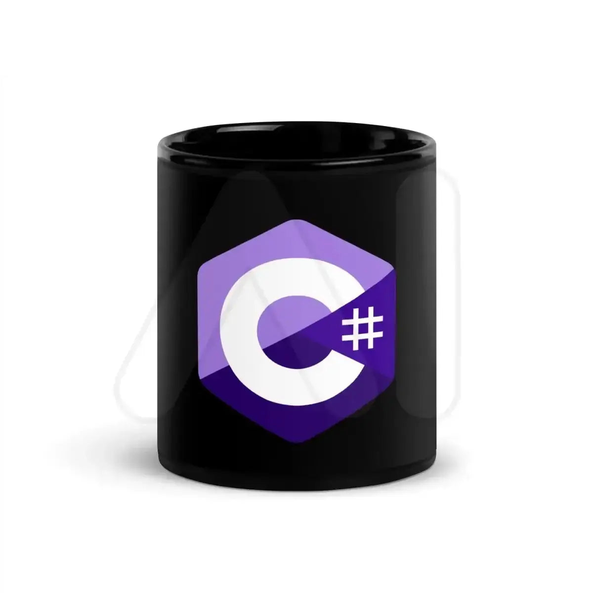 C# (C Sharp) Logo Black Glossy Mug - 11 oz