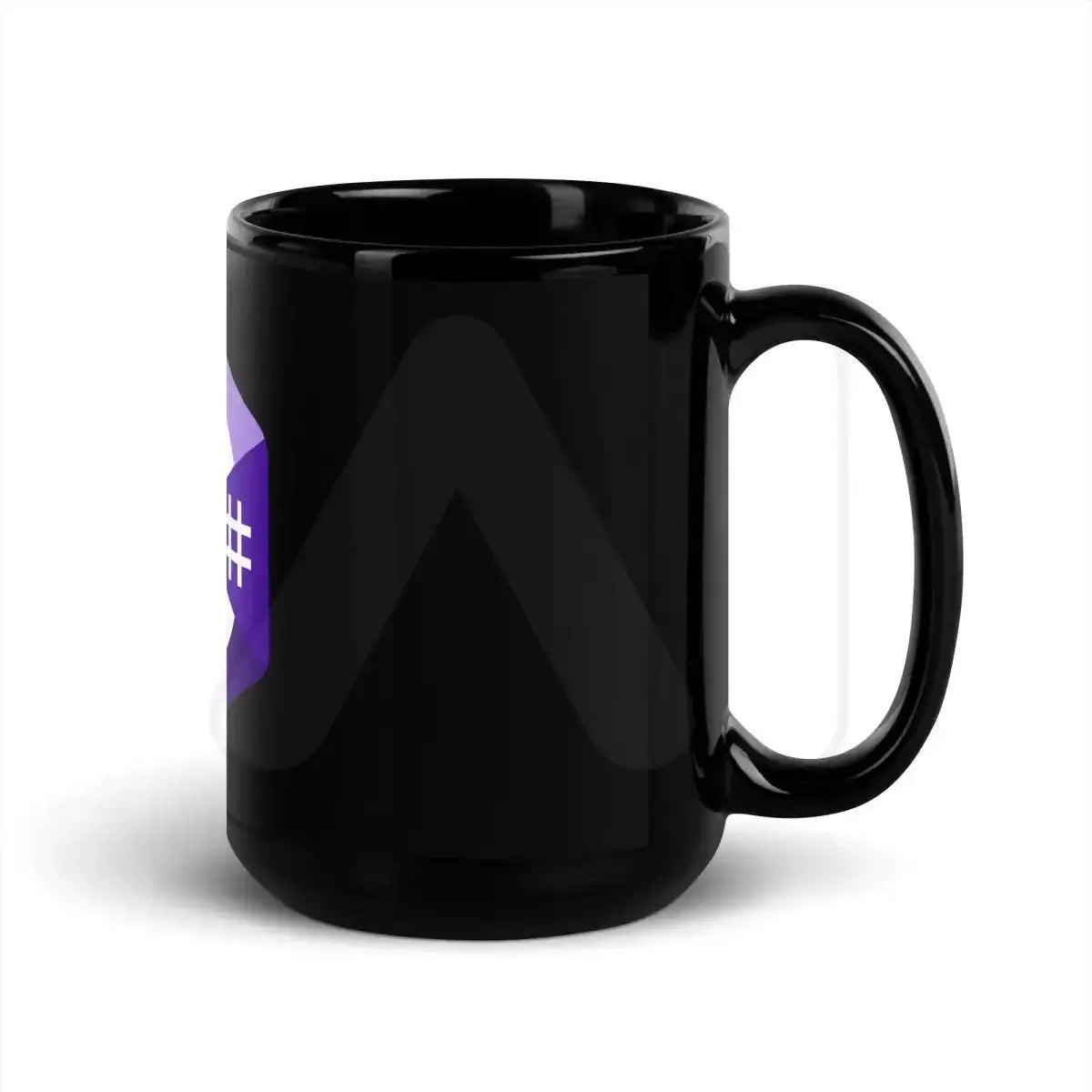 C# (C Sharp) Logo Black Glossy Mug