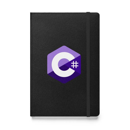 The C# (c Sharp) Logo Hardcover Bound Notebook Black.