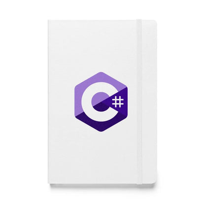 C# (C Sharp) Logo Hardcover Bound Notebook - White