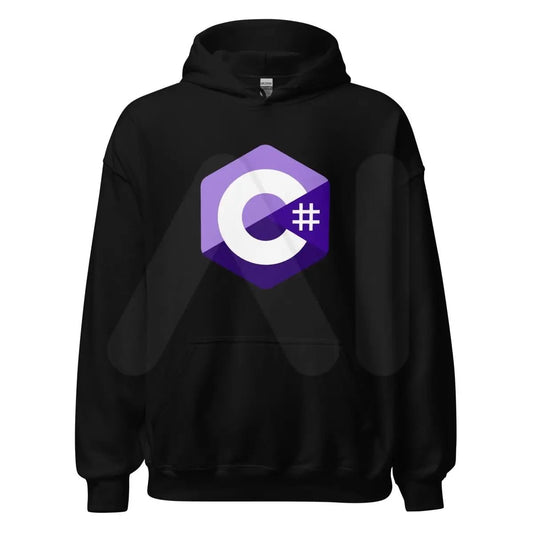 C# (C Sharp) Logo Hoodie (unisex) - Black - AI Store