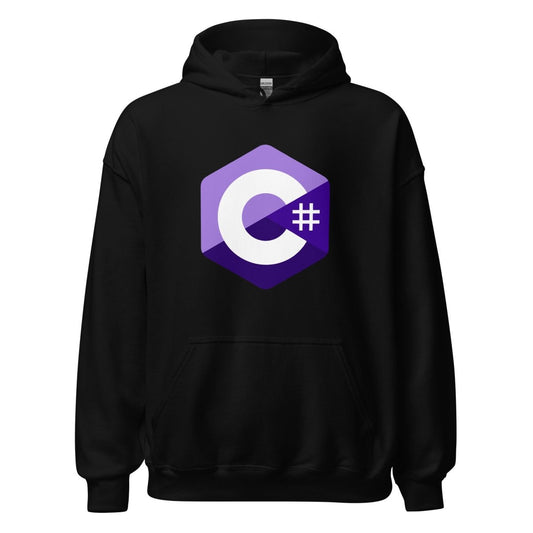 C# (C Sharp) Logo Hoodie (unisex) - Black - AI Store