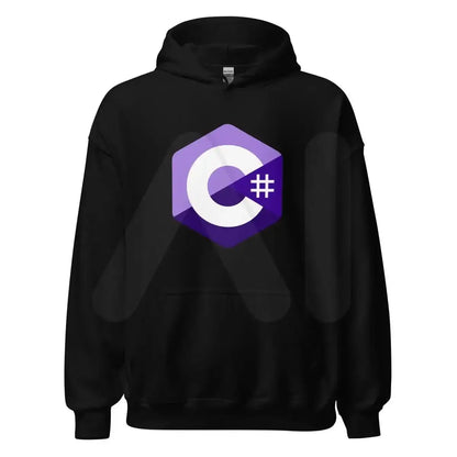 C# (C Sharp) Logo Hoodie (unisex) - Black / M