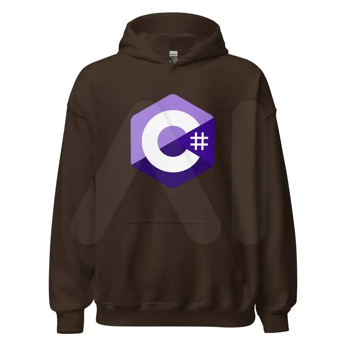 C# (C Sharp) Logo Hoodie (unisex) - Dark Chocolate / M