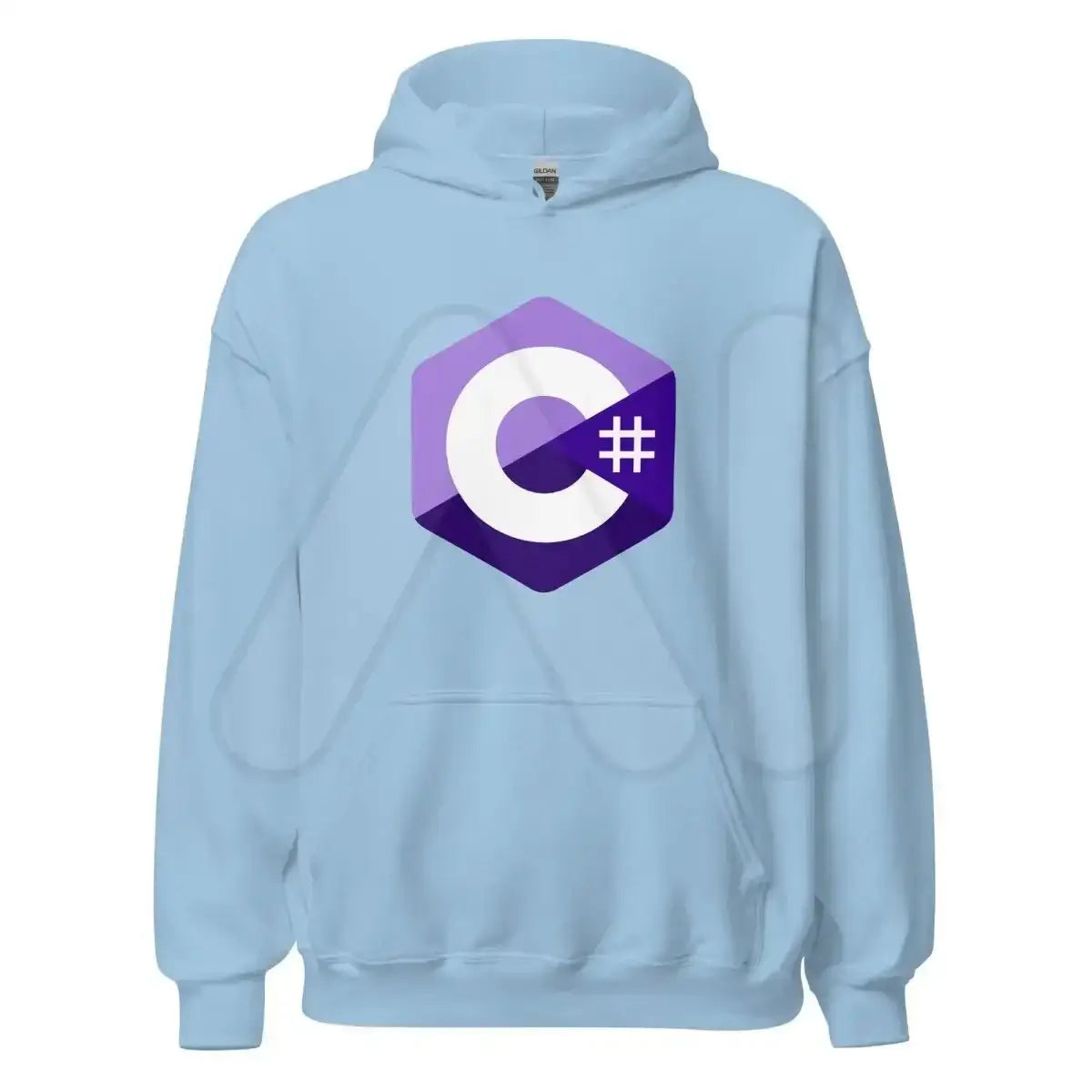 C# (C Sharp) Logo Hoodie (unisex) - Light Blue / M