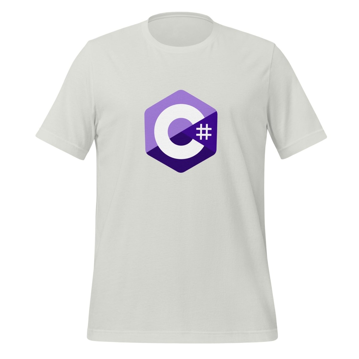 C# (C Sharp) Small Logo T-Shirt (unisex) - Silver - AI Store