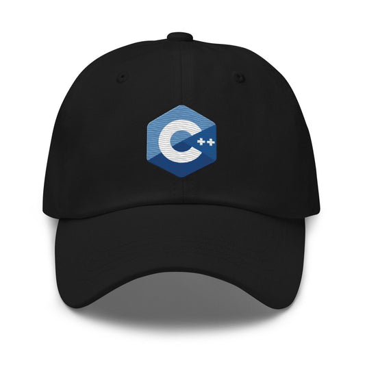 C++ Logo Embroidered Cap - Black - AI Store