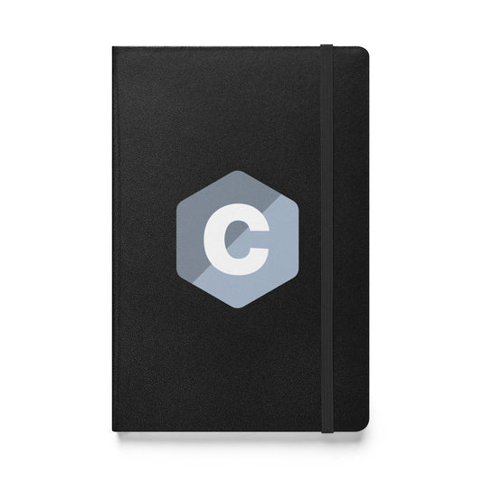 C Logo Hardcover Bound Notebook - Black - AI Store