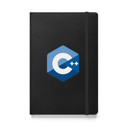 C++ Logo Hardcover Bound Notebook - Black - AI Store