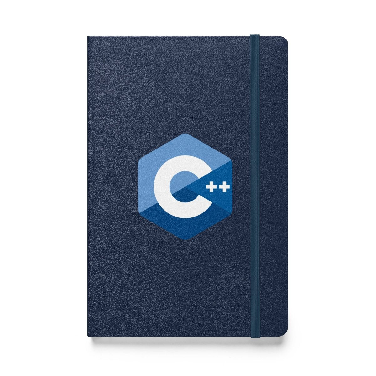 C++ Logo Hardcover Bound Notebook - Navy - AI Store