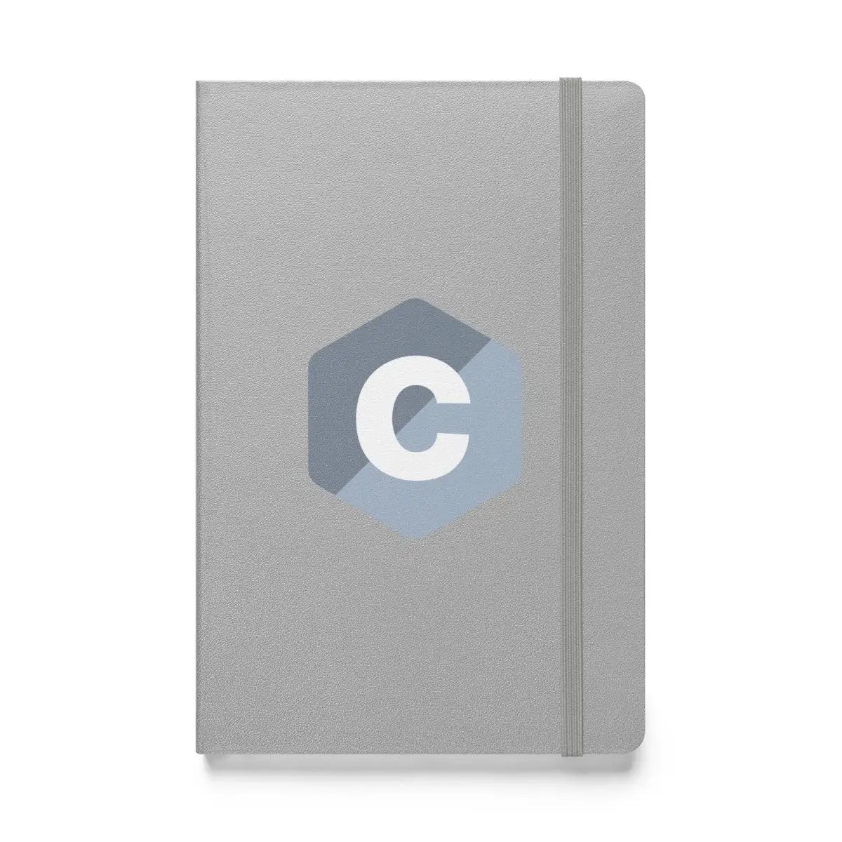 C Logo Hardcover Bound Notebook - Silver