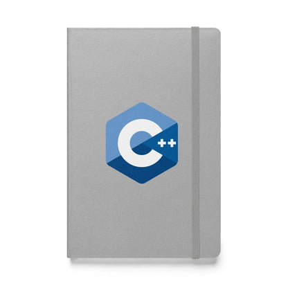 C++ Logo Hardcover Bound Notebook - Silver - AI Store