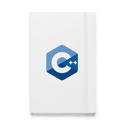 C++ Logo Hardcover Bound Notebook - White - AI Store
