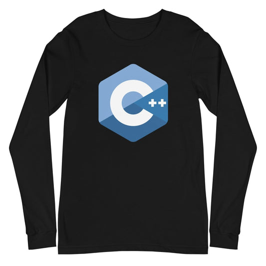 C++ Logo Long Sleeve T-Shirt (unisex) - Black - AI Store