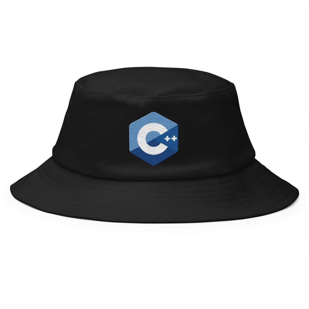 C++ Logo True - Color Embroidered Bucket Hat - Black - AI Store