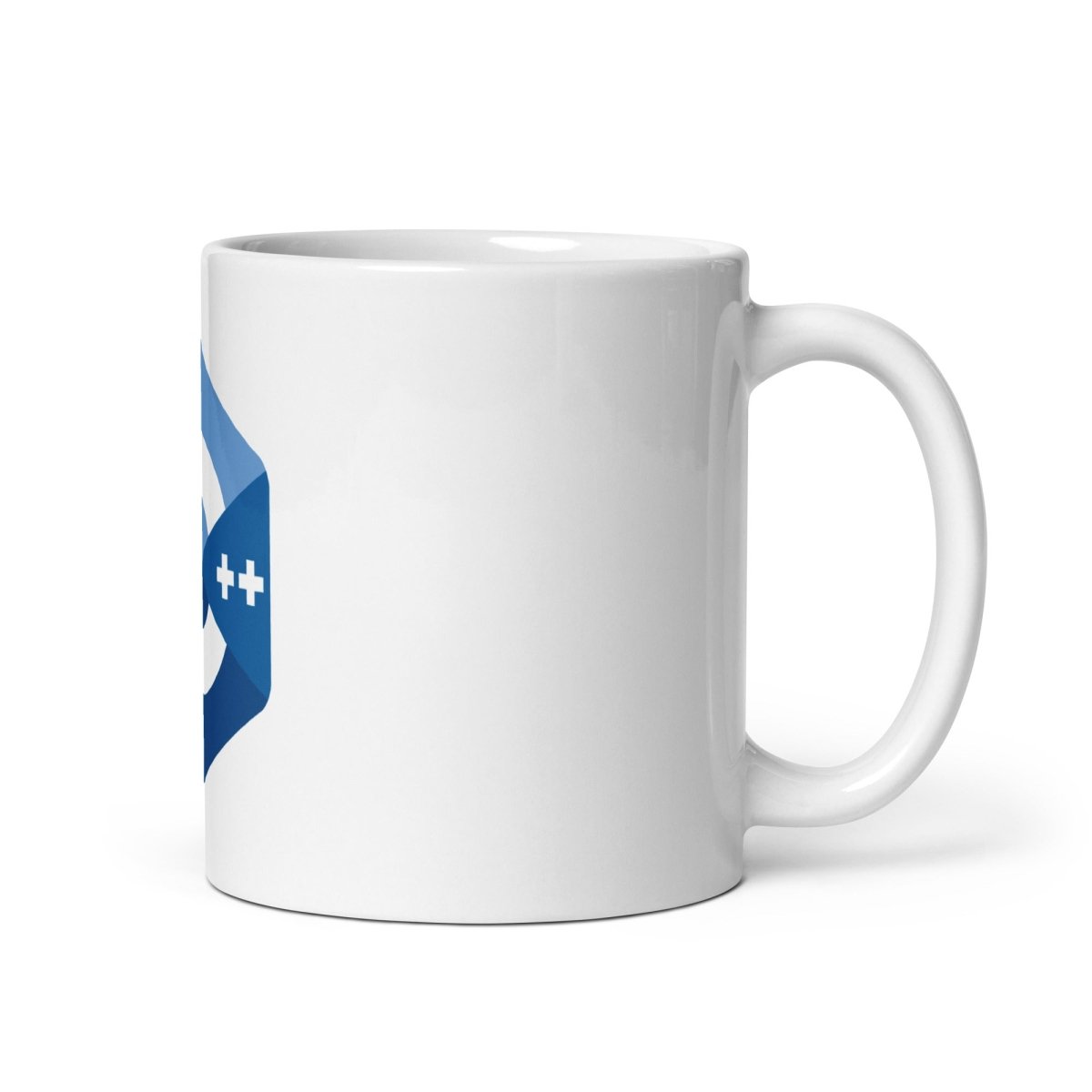 C++ Logo White Glossy Mug - 11 oz - AI Store