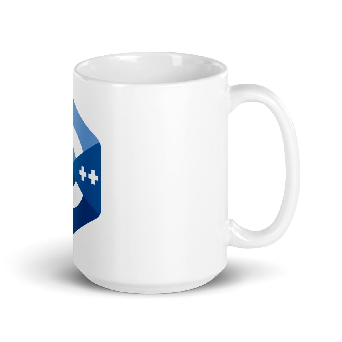 C++ Logo White Glossy Mug - 15 oz - AI Store