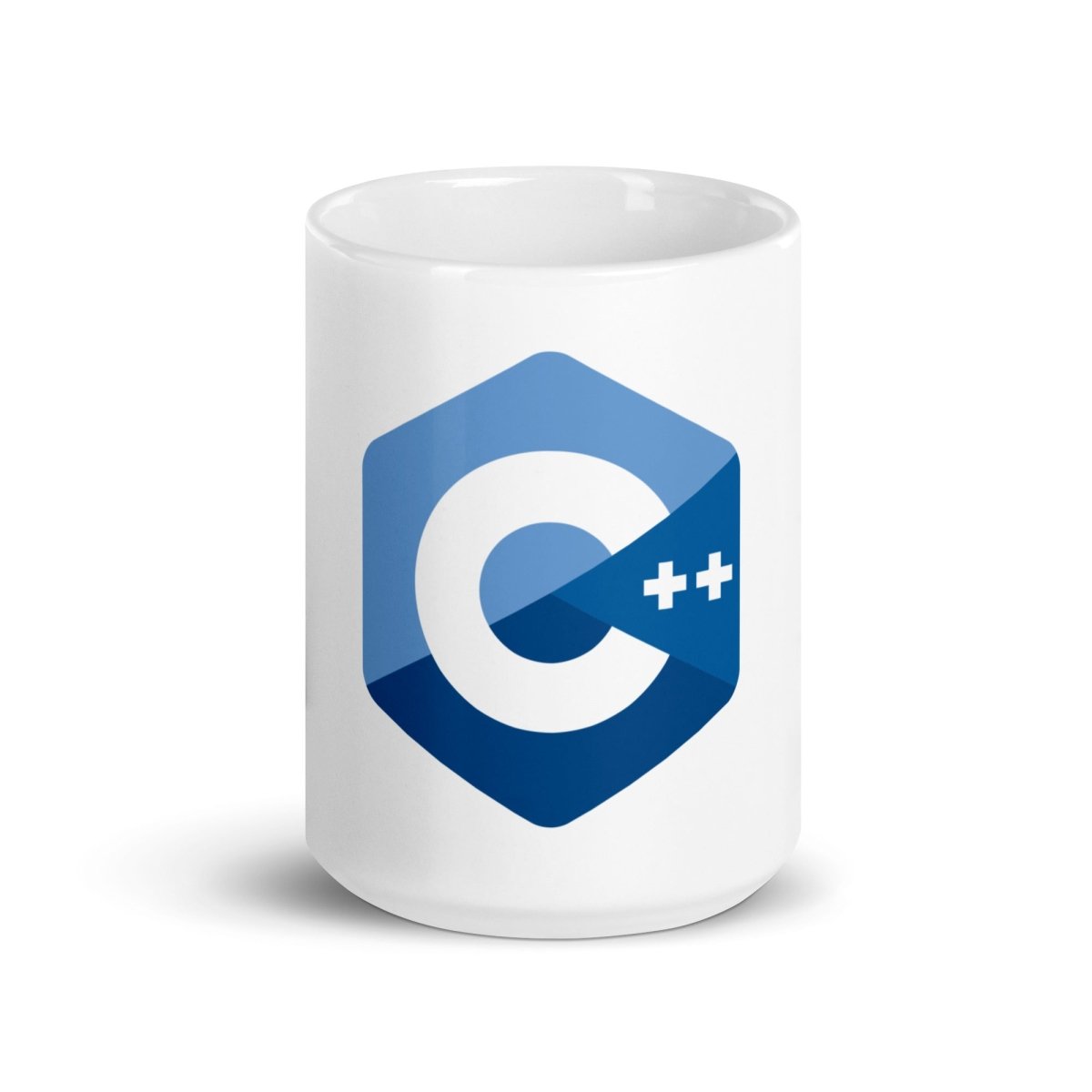 C++ Logo White Glossy Mug - 15 oz - AI Store