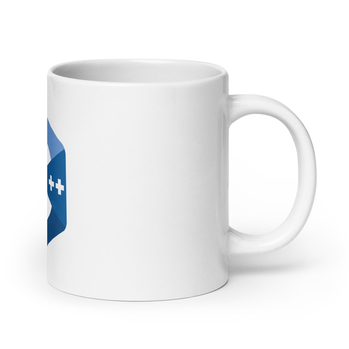 C++ Logo White Glossy Mug - 20 oz - AI Store