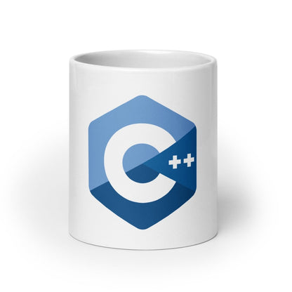 C++ Logo White Glossy Mug - 20 oz - AI Store