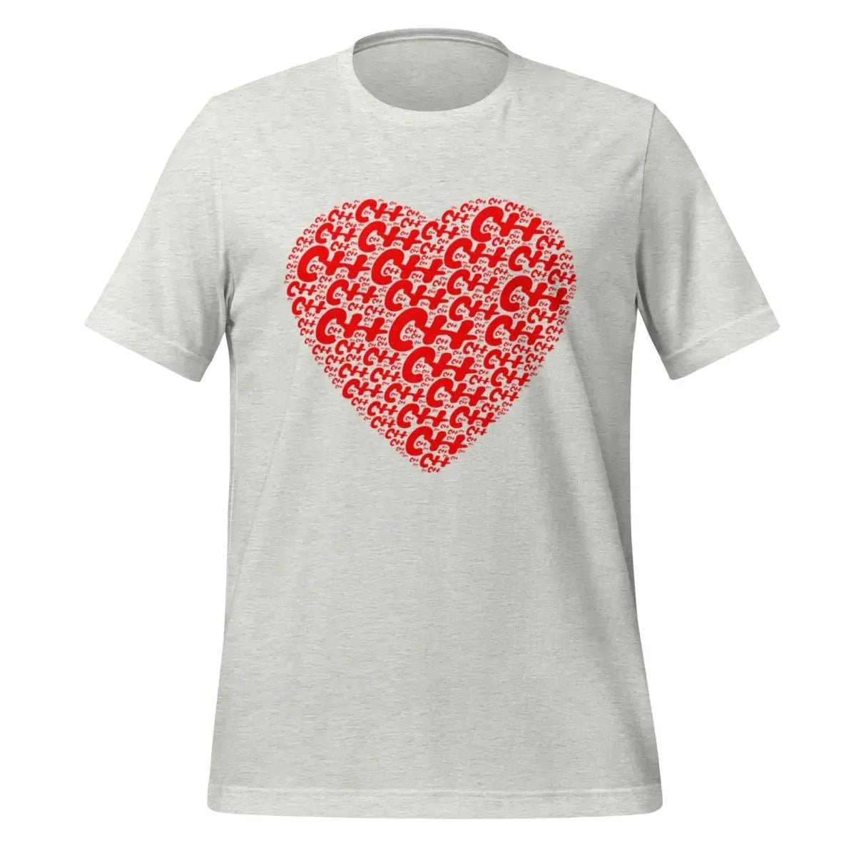 C + + Heart Word Cloud T-Shirt (unisex) - Ash / M