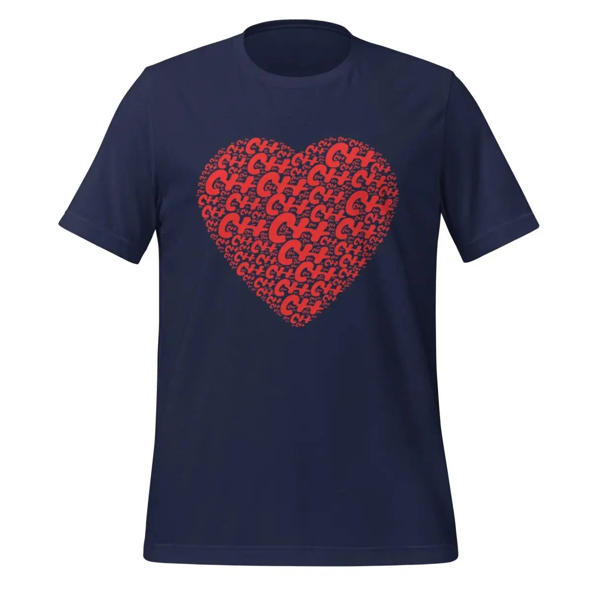 C + + Heart Word Cloud T-Shirt (unisex) - Navy / M