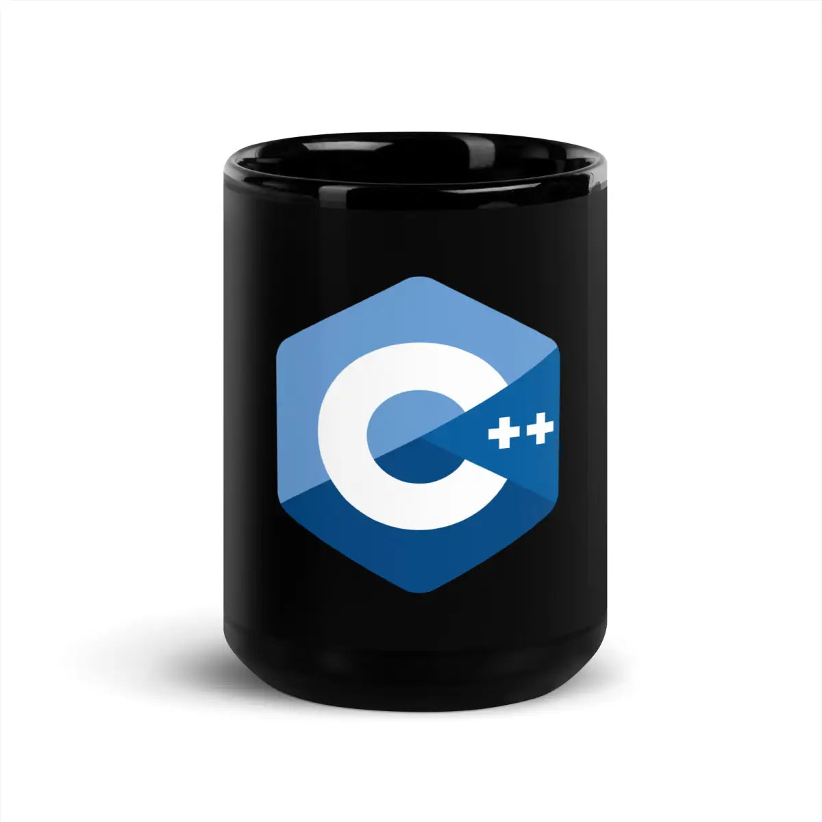 C + + Logo Black Glossy Mug - 15 oz