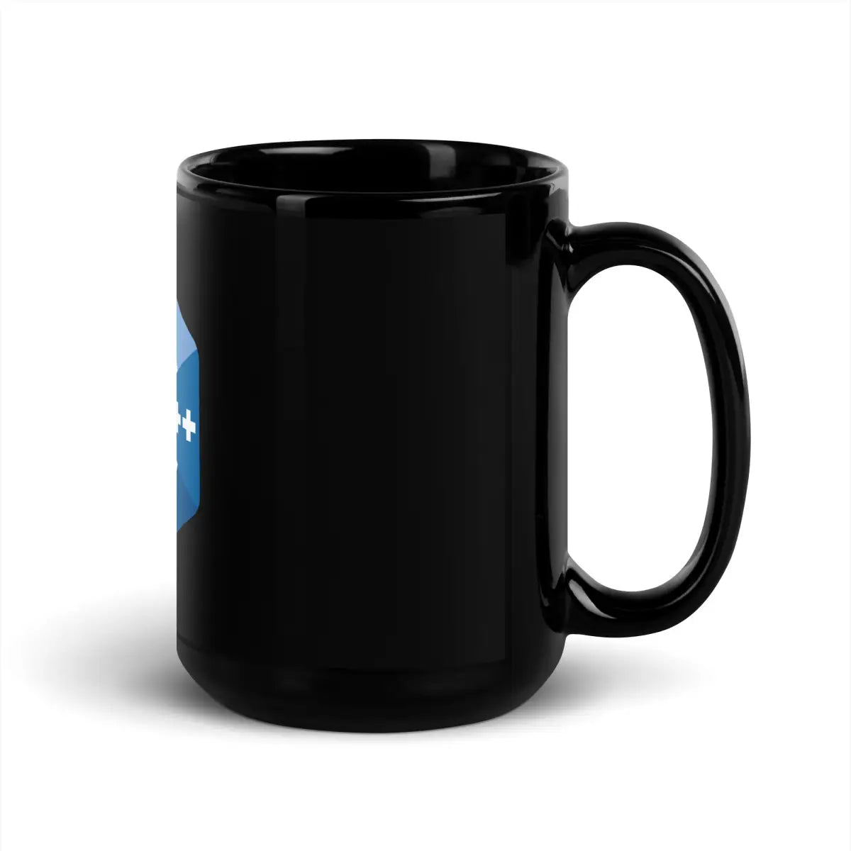 C + + Logo Black Glossy Mug