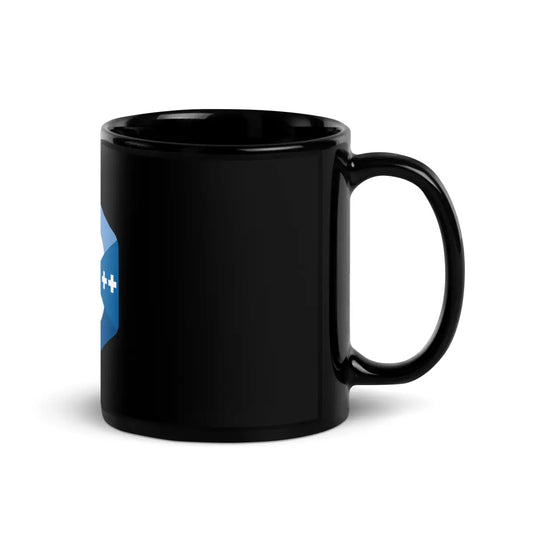 The C + + Logo Black Glossy Mug.