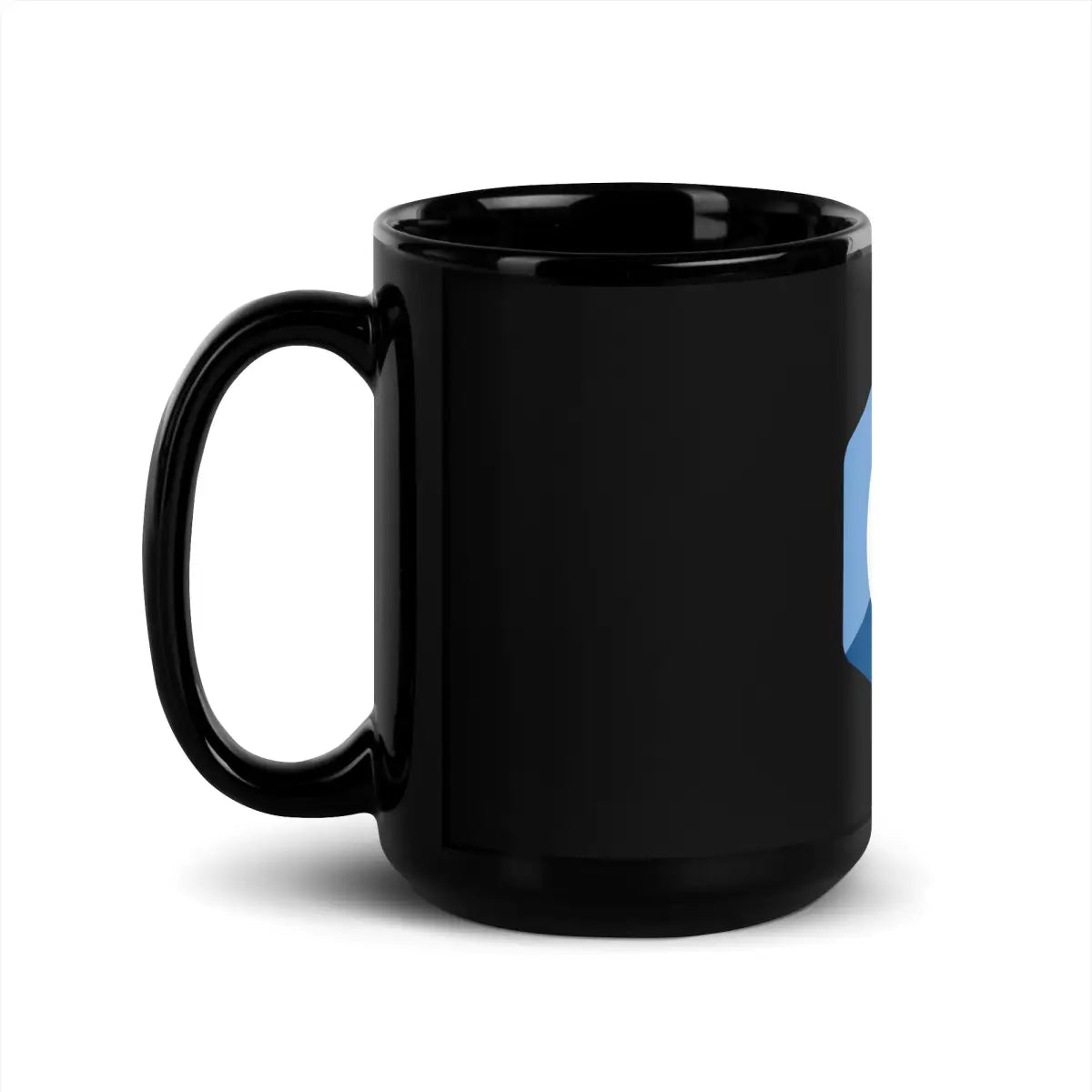 C + + Logo Black Glossy Mug