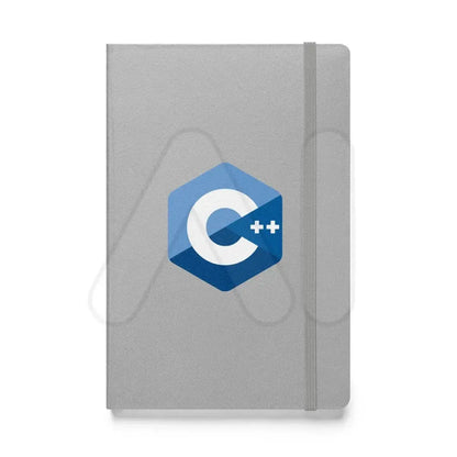 C + + Logo Hardcover Bound Notebook - Silver