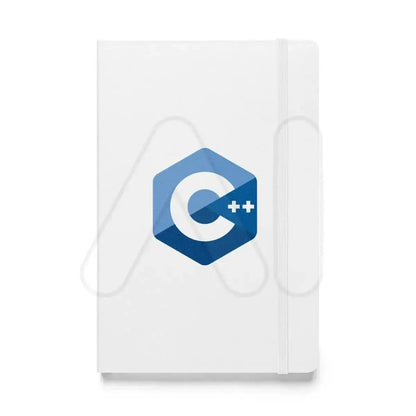 C + + Logo Hardcover Bound Notebook - White