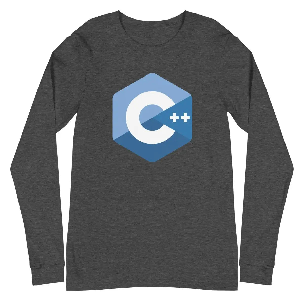 C + + Logo Long Sleeve T-Shirt (unisex) - Dark Grey Heather / M