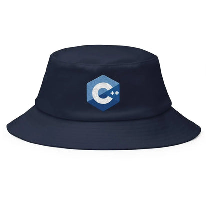 C + + Logo True-Color Embroidered Bucket Hat - Navy