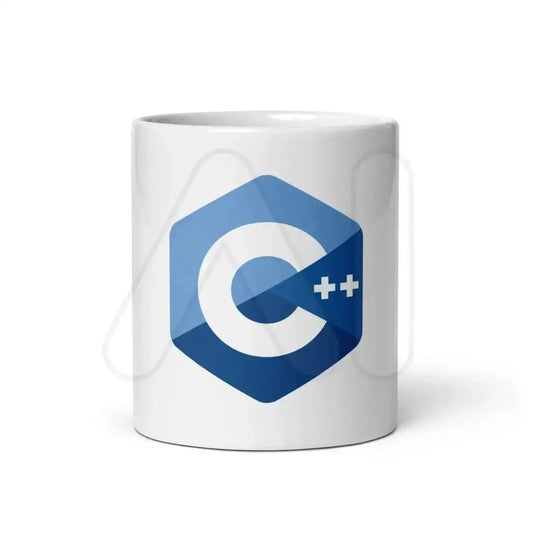 The C + + Logo White Glossy Mug 11 Oz.