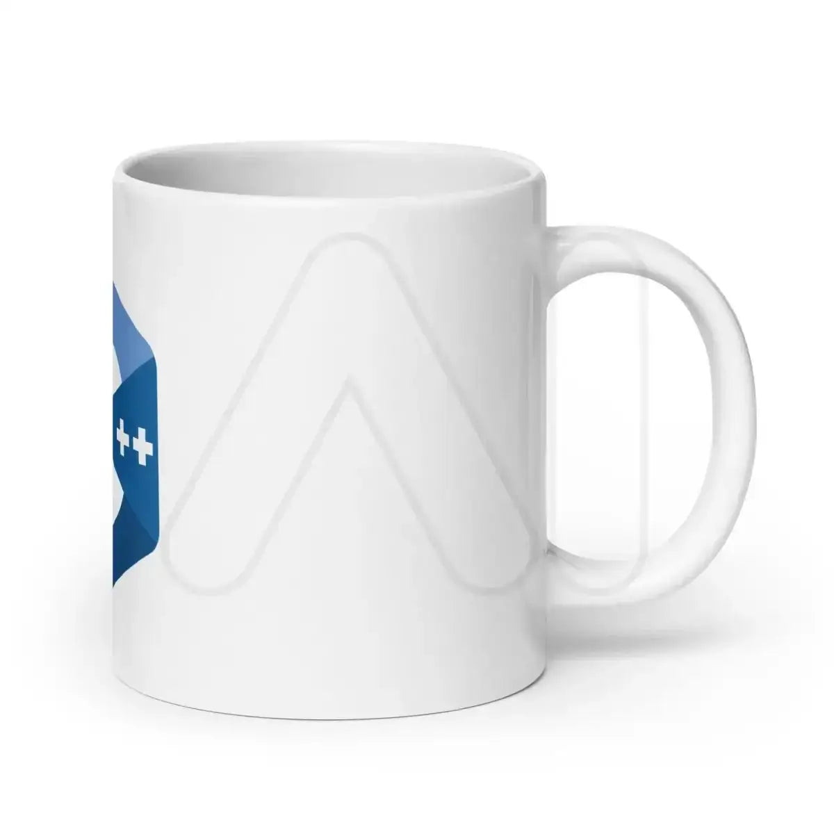 C + + Logo White Glossy Mug