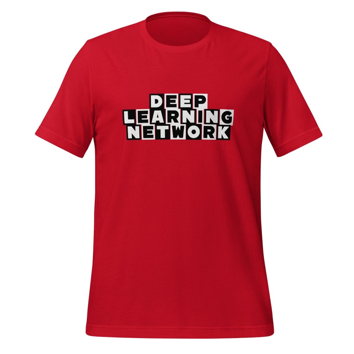 Cartoon DEEP LEARNING NETWORK T-Shirt (unisex) - Red - AI Store