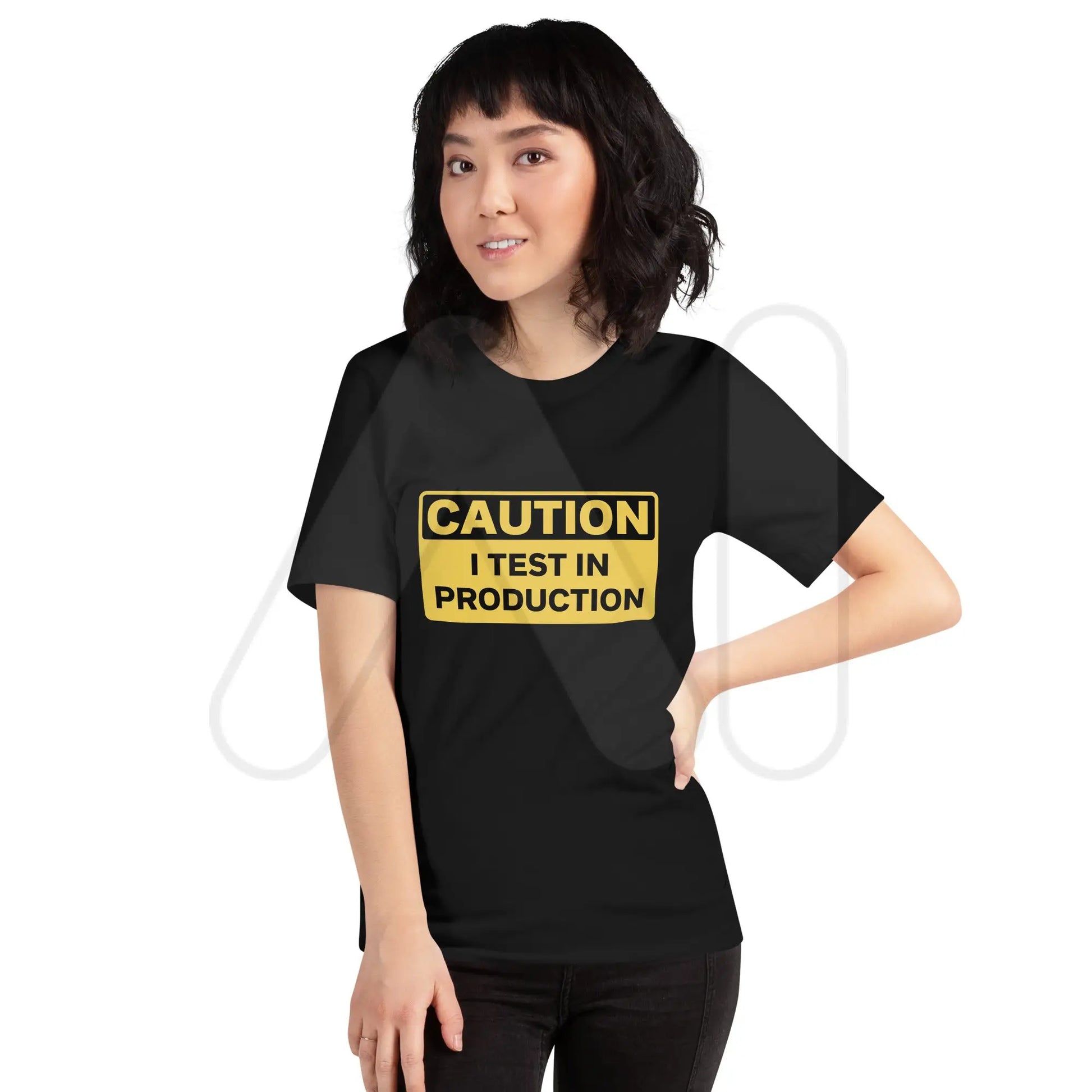 CAUTION I Test in Production T-Shirt (unisex)