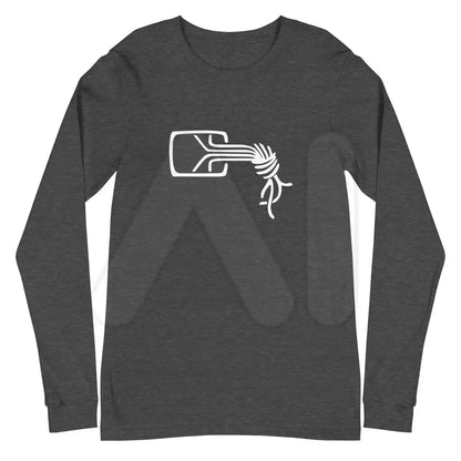 Chaos Computer Club Logo Long Sleeve T-Shirt (unisex) - Dark Grey Heather / M