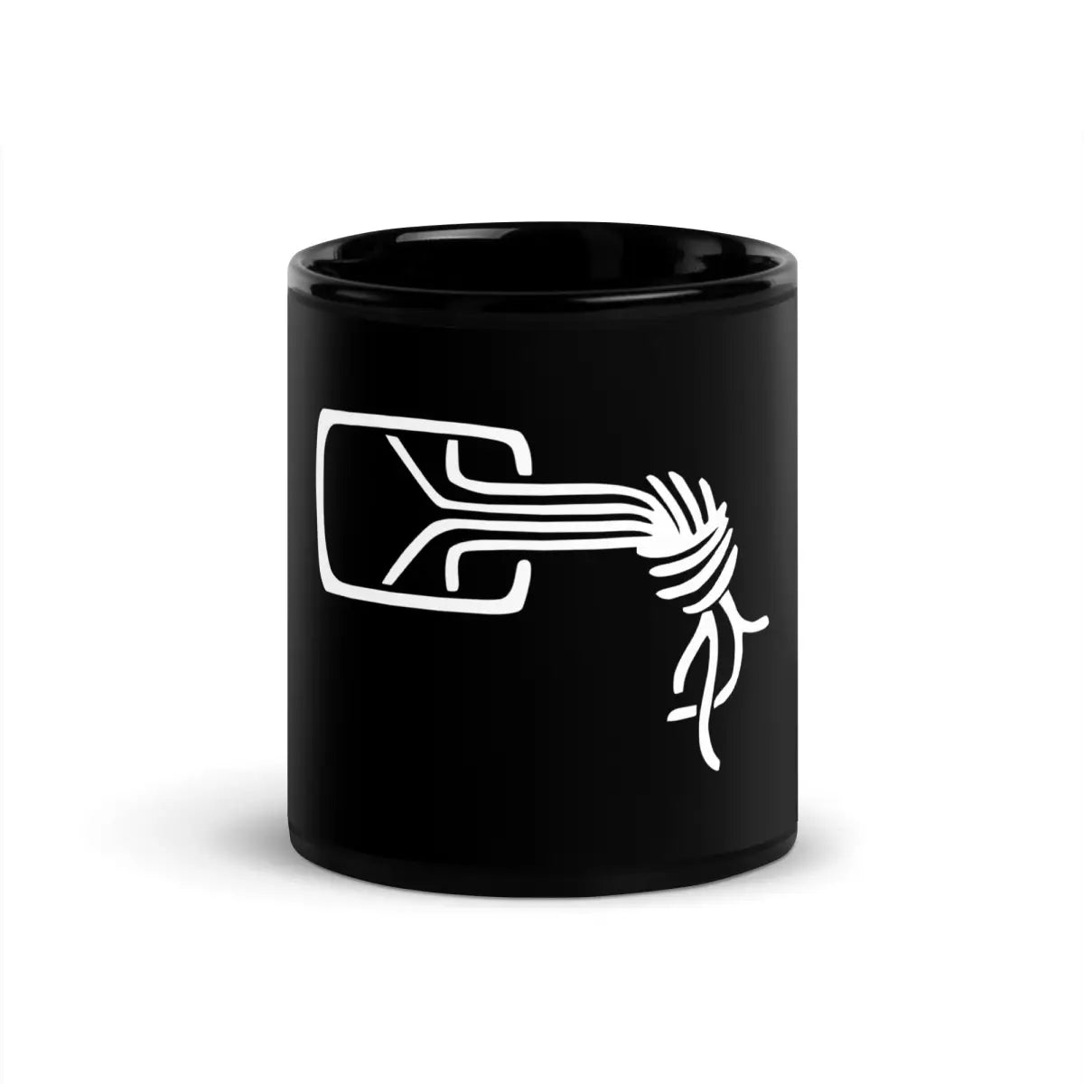 Chaos Computer Club Logo on Black Glossy Mug - 11 oz