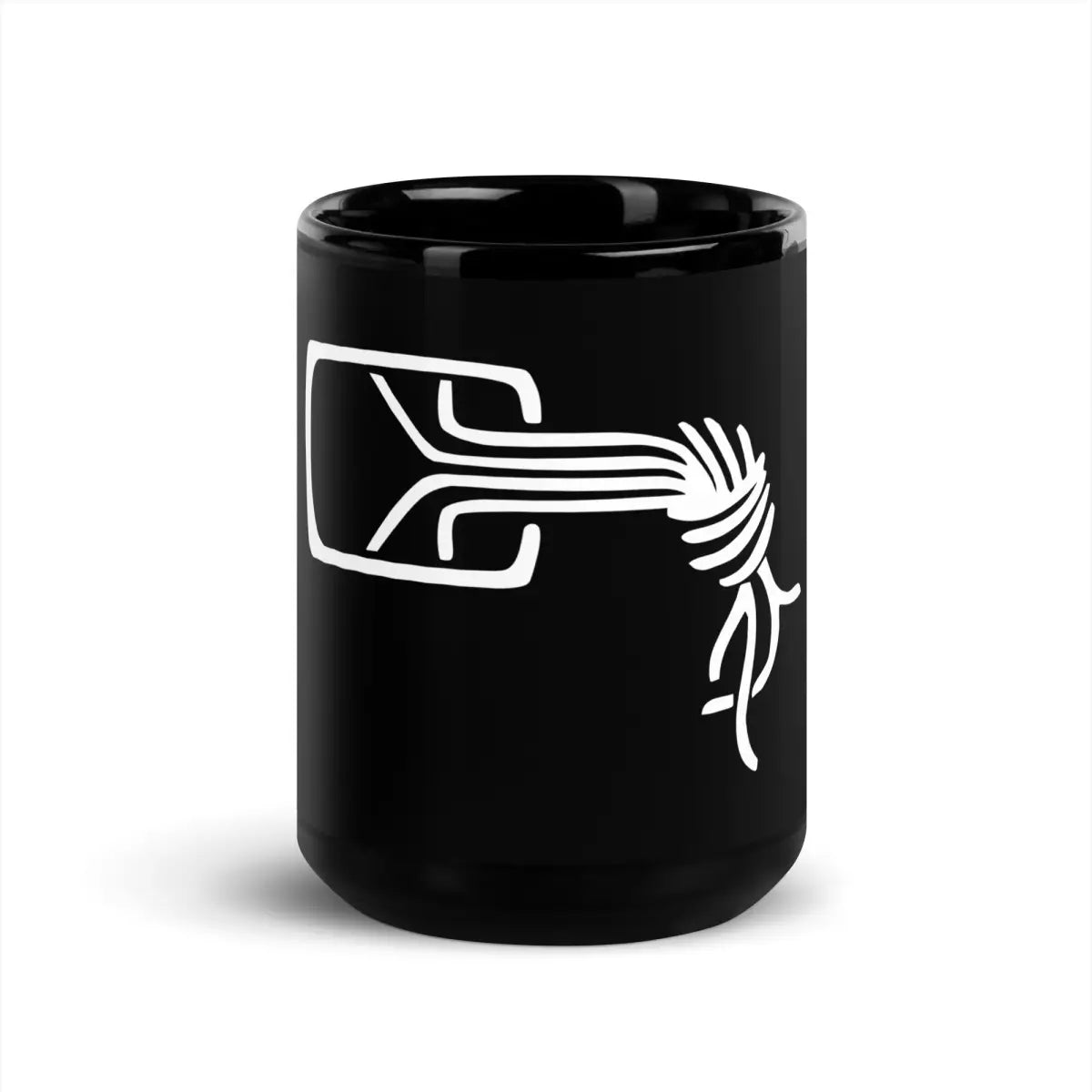 Chaos Computer Club Logo on Black Glossy Mug - 15 oz