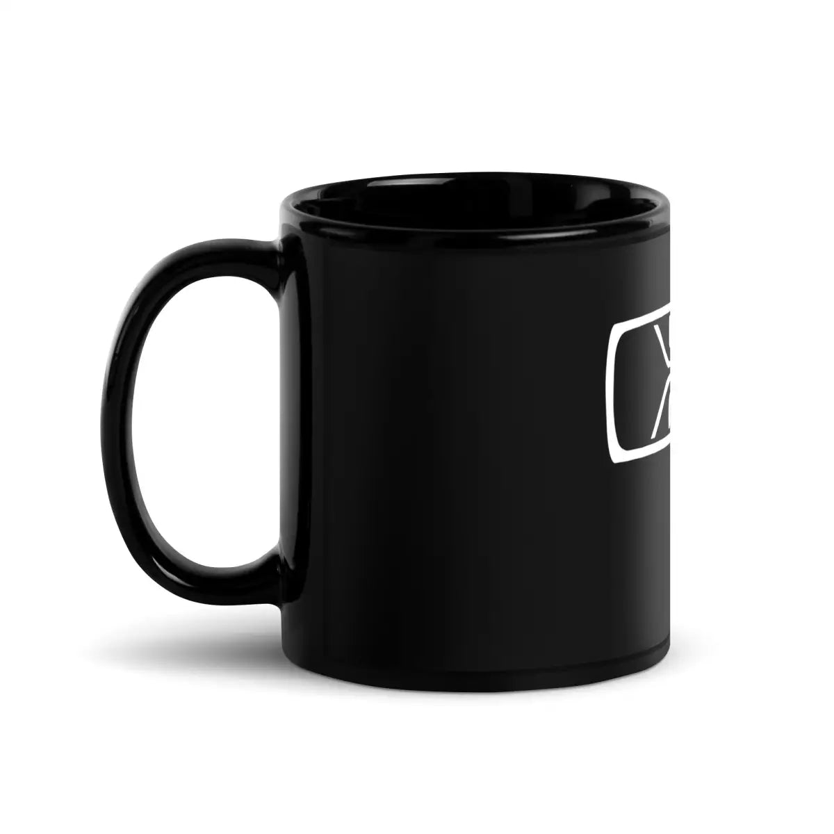 Chaos Computer Club Logo on Black Glossy Mug