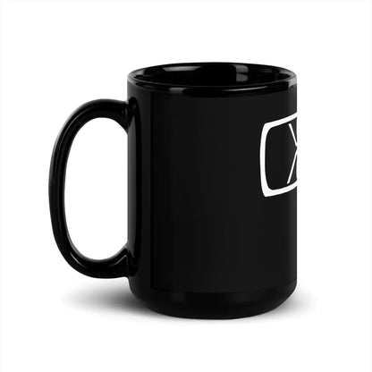 Chaos Computer Club Logo on Black Glossy Mug