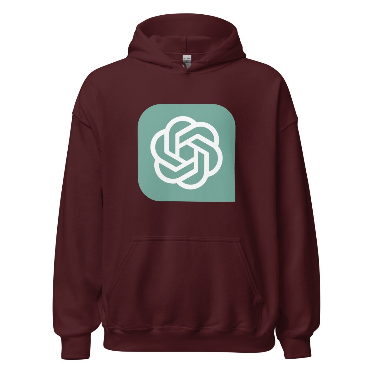 ChatGPT Icon Hoodie (unisex) - Maroon - AI Store